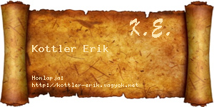 Kottler Erik névjegykártya